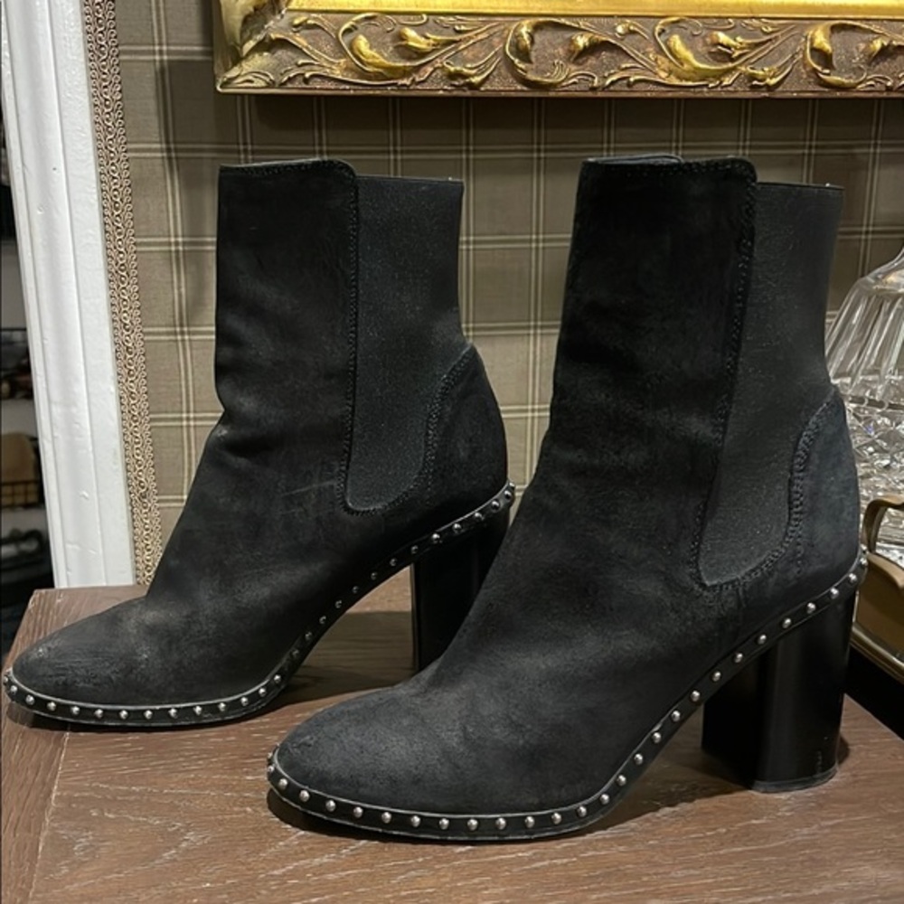 Rag & bone Black Suede Women's Ankle Boots, 37 (US 7)